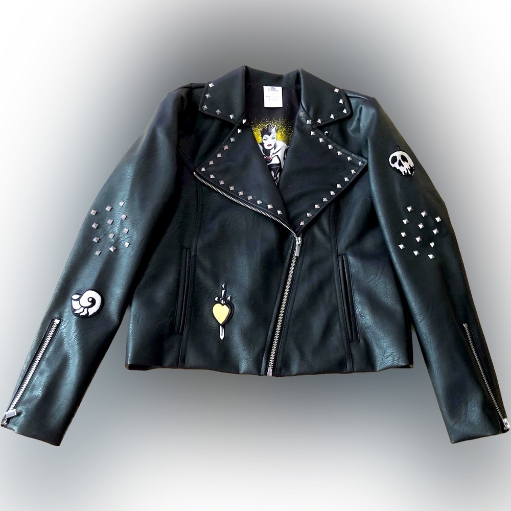 Disney Villains Moto Studded Jacket for girls Sz S